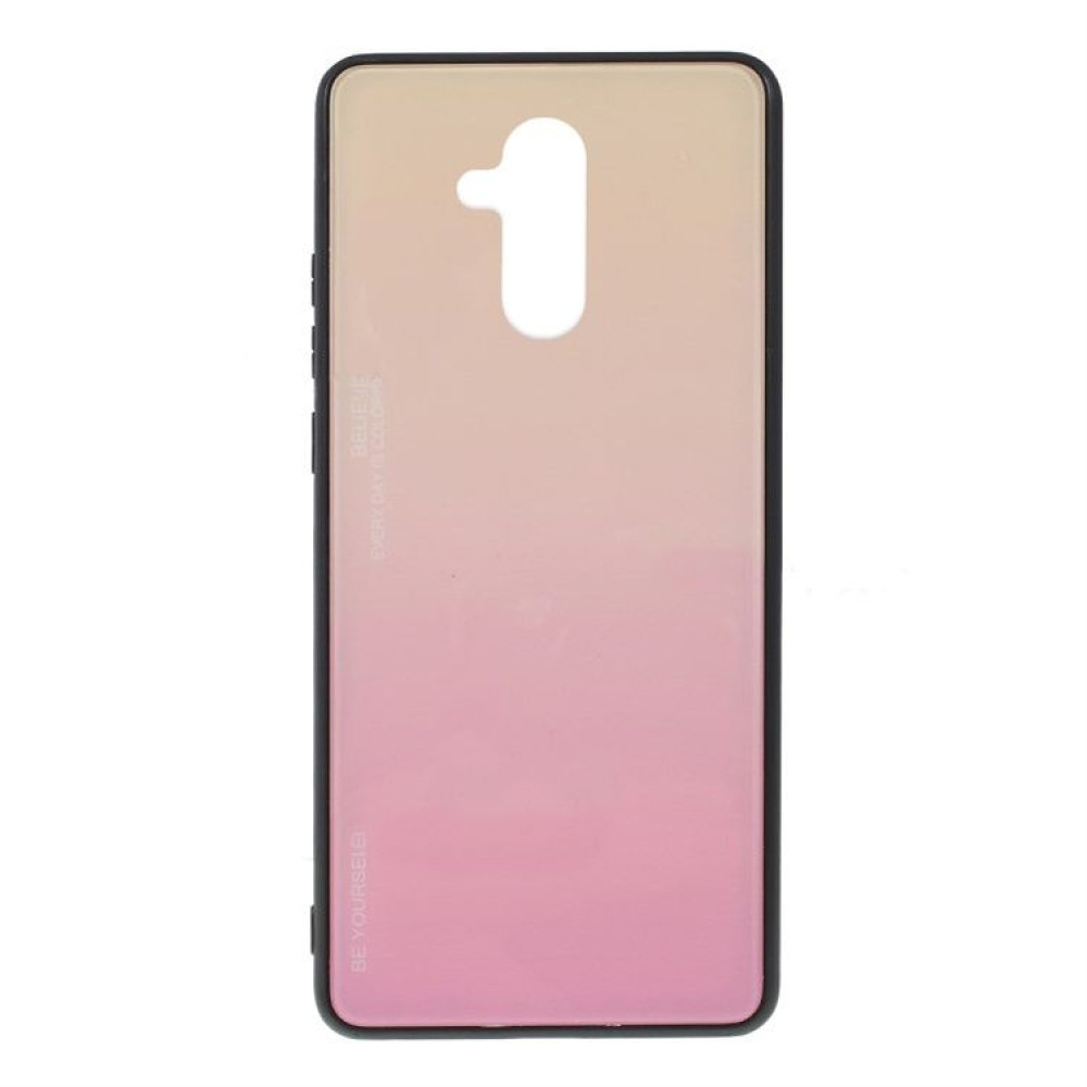 Glass Case Huawei Mate 20 Lite Κίτρινο / Ροζ
