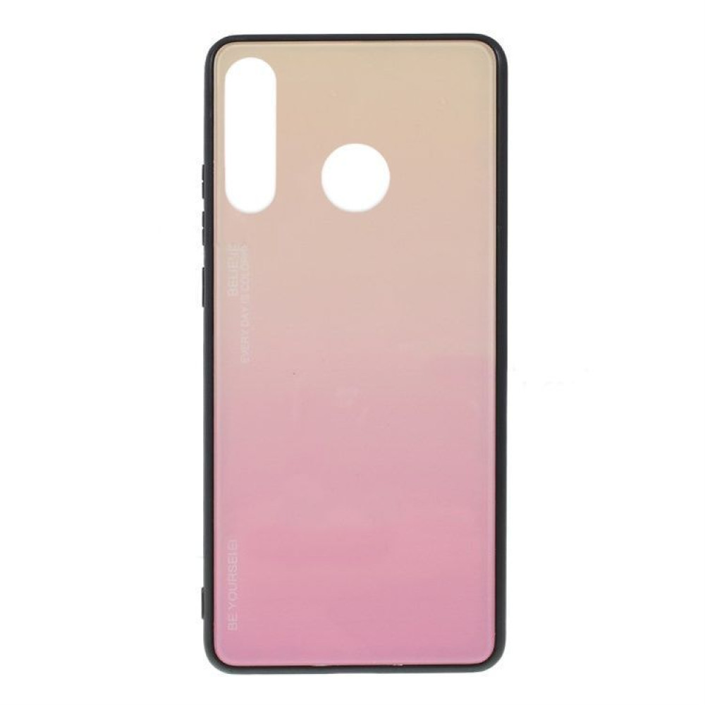Glass Case Huawei P30 Lite Κίτρινο / Ροζ