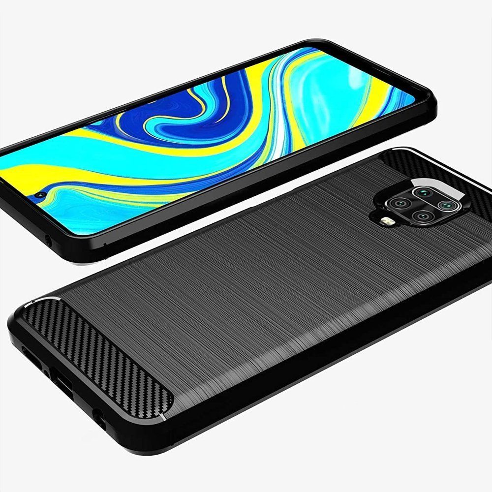 Θήκη Σιλικόνης Carbon TPU Fiber Brushed Xiaomi Redmi Note 9S/9 Pro Μαύρο