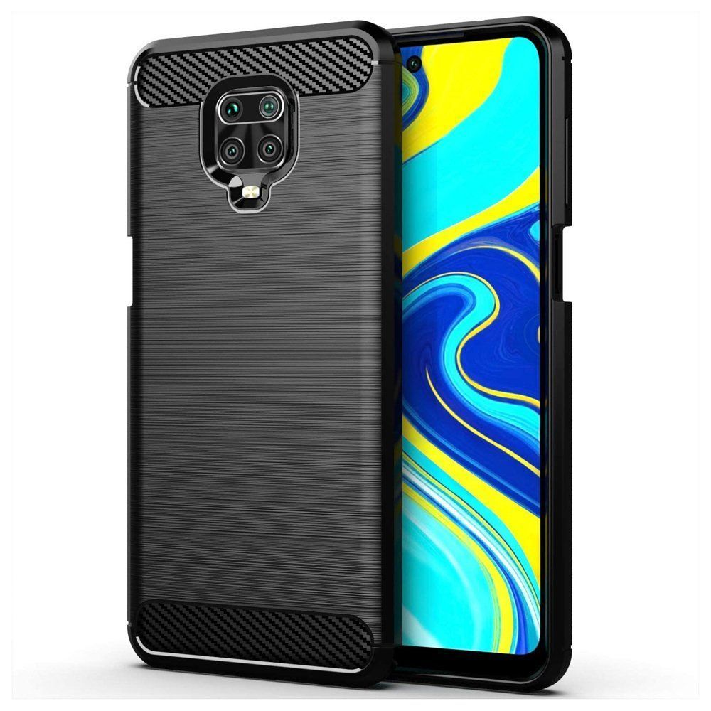 Θήκη Σιλικόνης Carbon TPU Fiber Brushed Xiaomi Redmi Note 9S/9 Pro Μαύρο