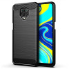 Θήκη Σιλικόνης Carbon TPU Fiber Brushed Xiaomi Redmi Note 9S/9 Pro Μαύρο