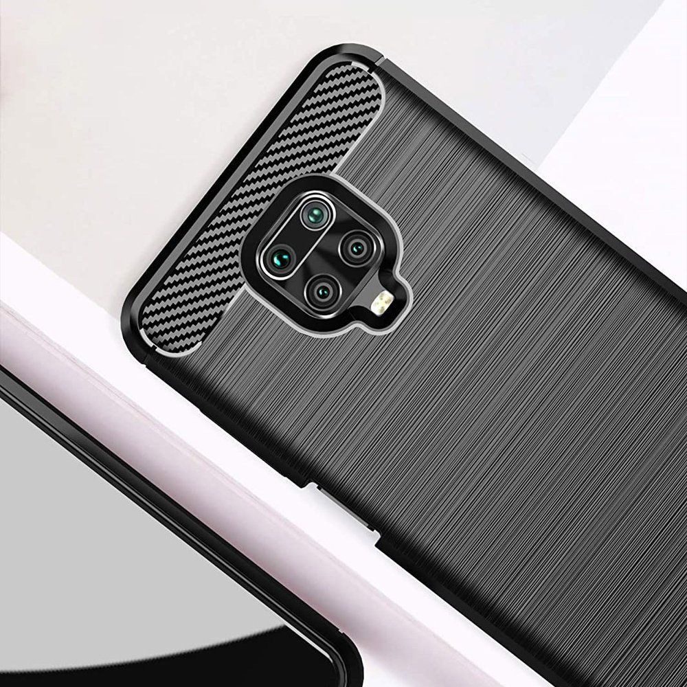 Θήκη Σιλικόνης Carbon TPU Fiber Brushed Xiaomi Redmi Note 9S/9 Pro Μαύρο