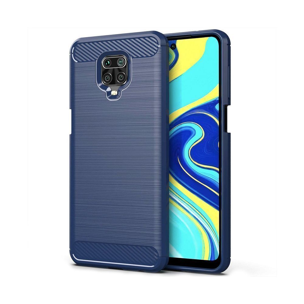 Θήκη Σιλικόνης Carbon TPU Fiber Brushed Xiaomi Redmi Note 9S/9 Pro Μπλε