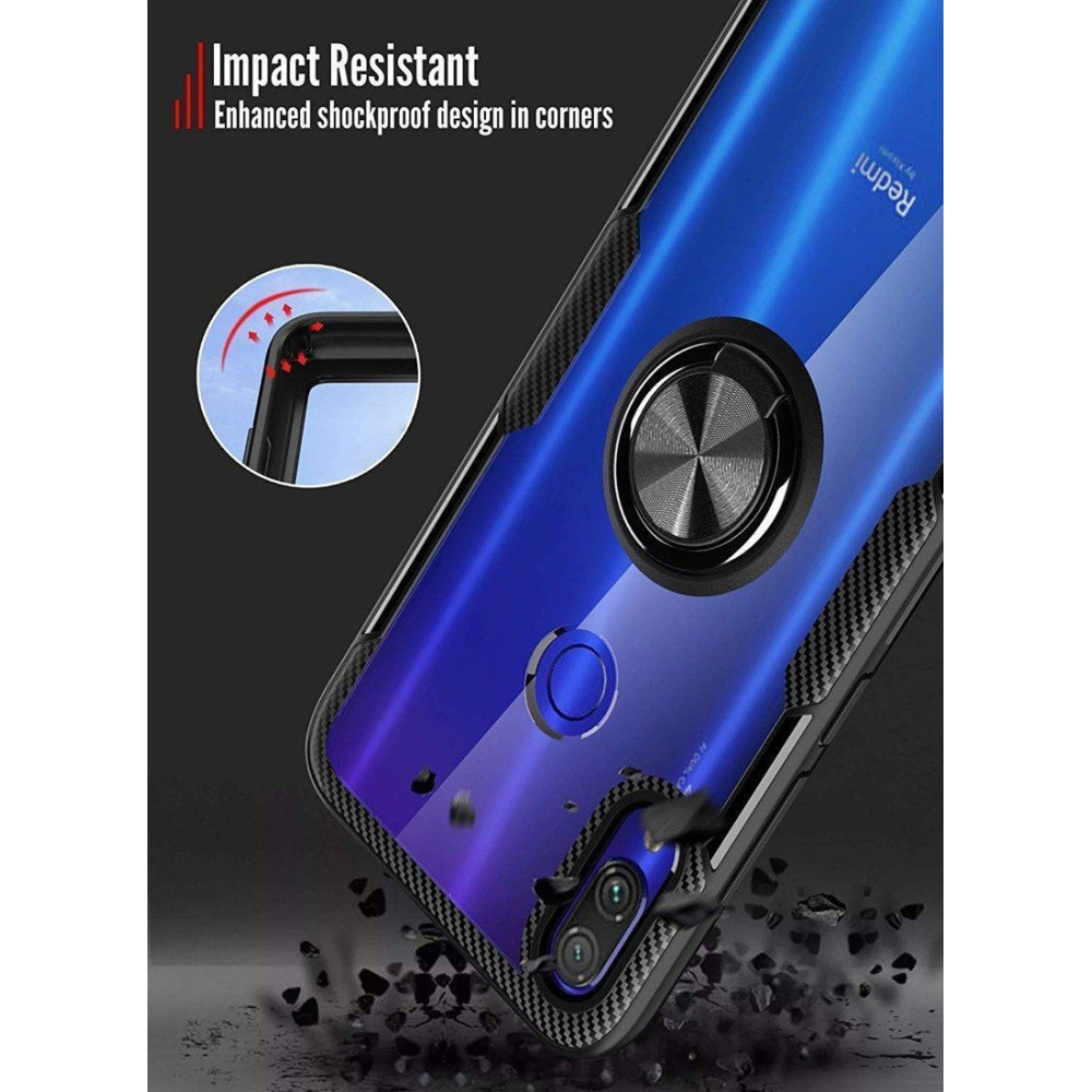 Carbon Clear Ring TPU Huawei Y5 2019 / Honor 8S Μαύρο