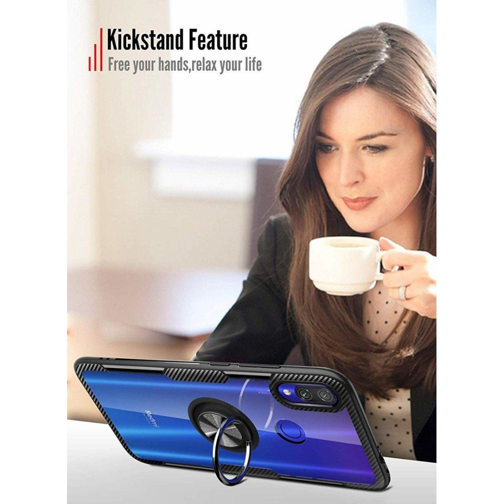 Carbon Clear Ring TPU Huawei Y5 2019 / Honor 8S Μαύρο