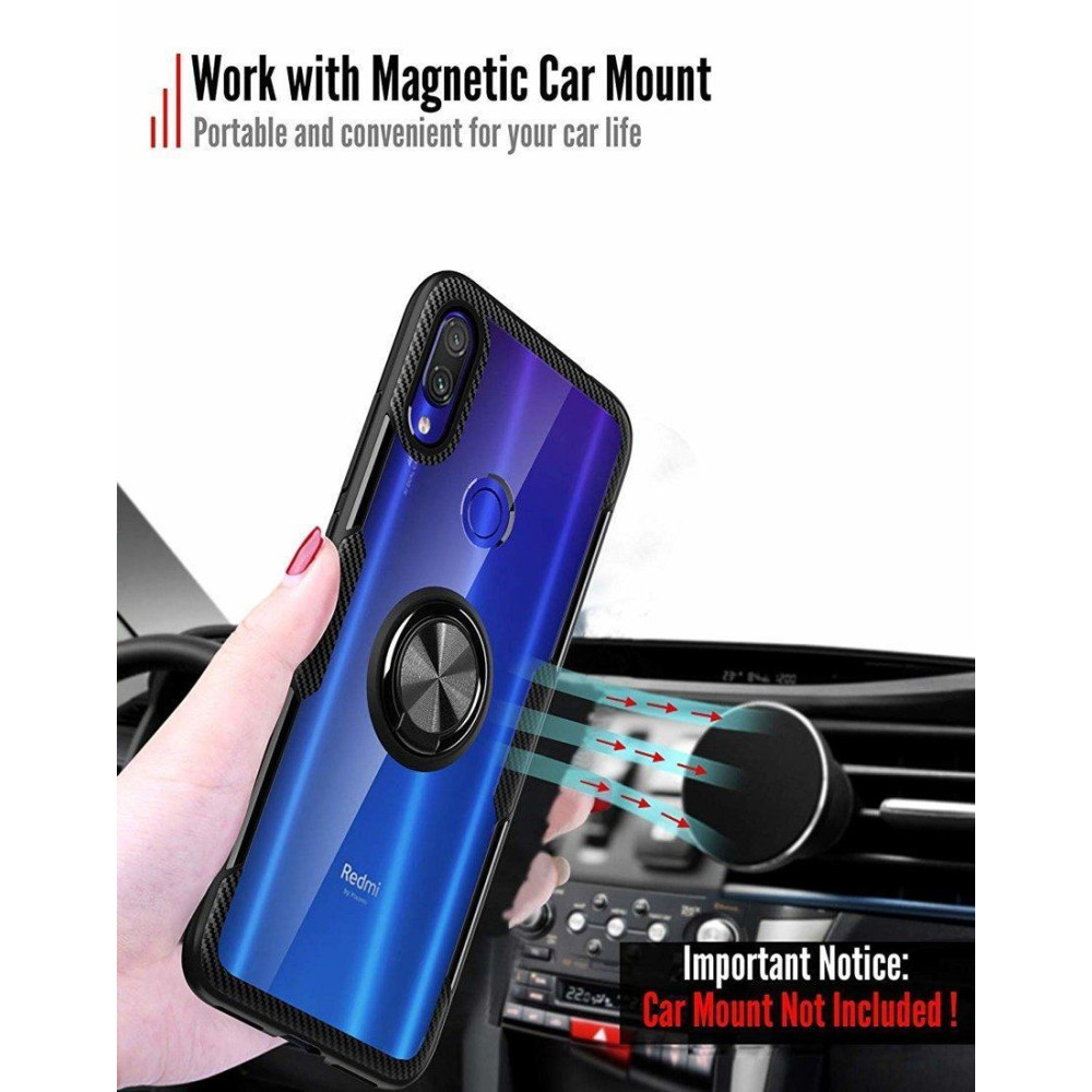Carbon Clear Ring TPU Huawei Y5 2019 / Honor 8S Μαύρο