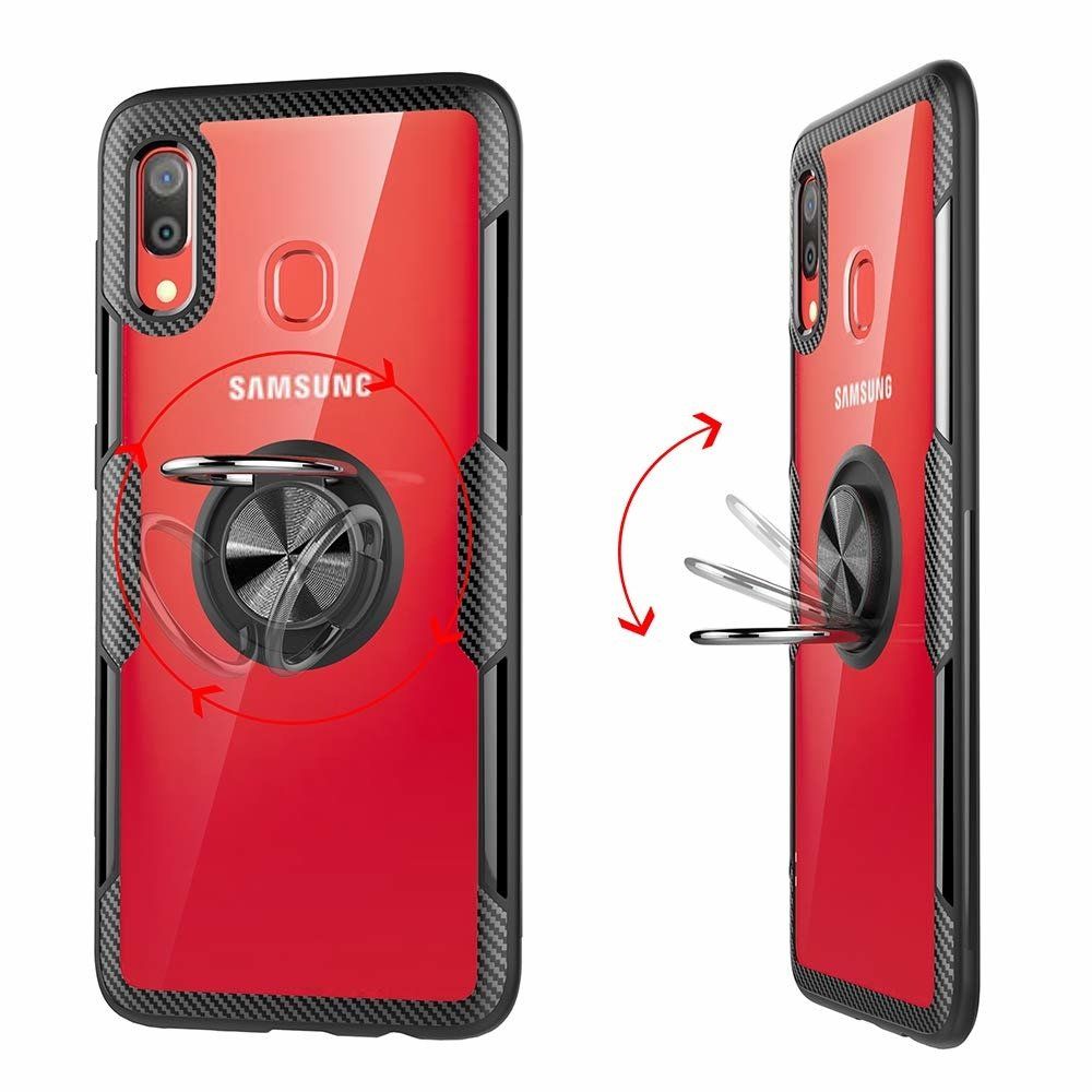 Carbon Clear Ring TPU Samsung Galaxy A10 Μαύρο