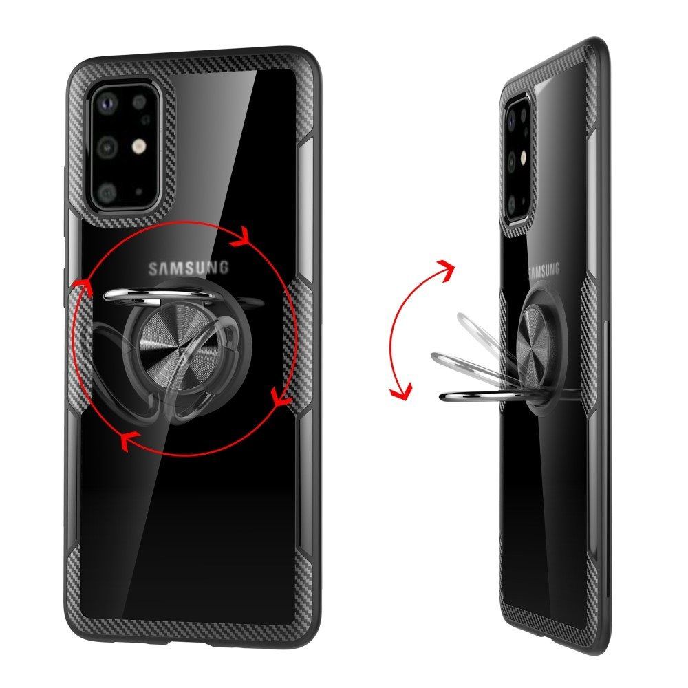 Carbon Clear Ring TPU Samsung Galaxy S20 Μαύρο