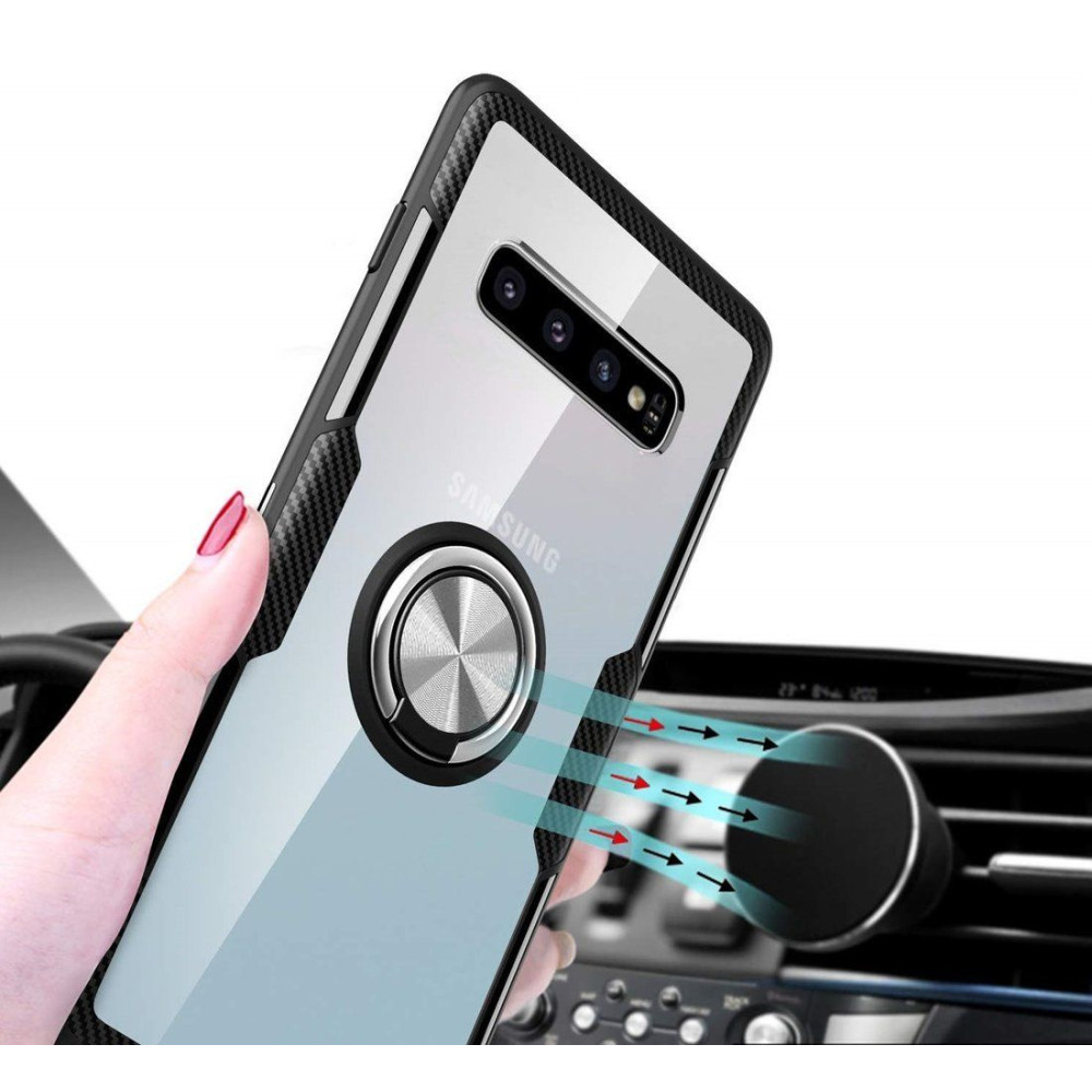 Carbon Clear Ring TPU Samsung Galaxy S10e Μαύρο