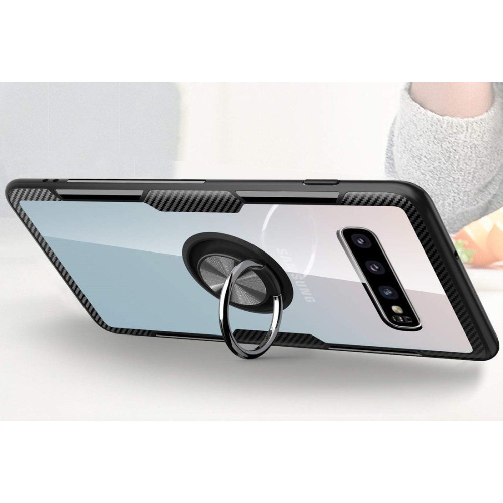 Carbon Clear Ring TPU Samsung Galaxy S10e Μαύρο