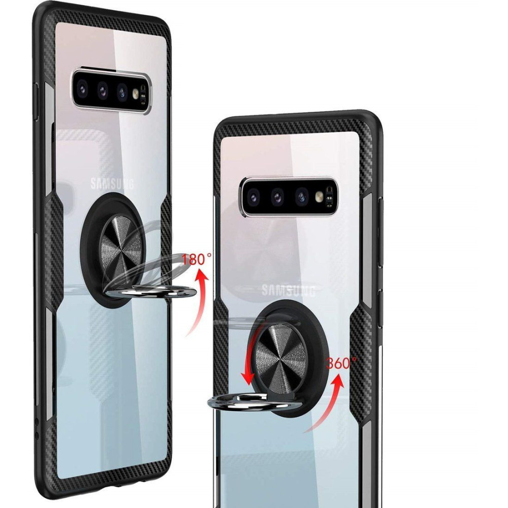 Carbon Clear Ring TPU Samsung Galaxy S10e Μαύρο