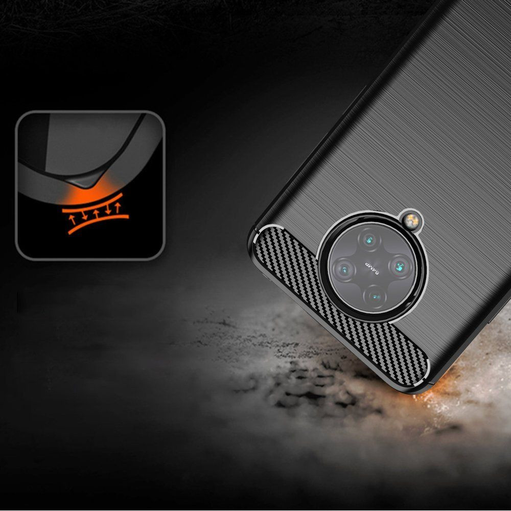 Θήκη Σιλικόνης Carbon TPU Fiber Brushed Xiaomi Pocophone F2 Pro Μαύρο