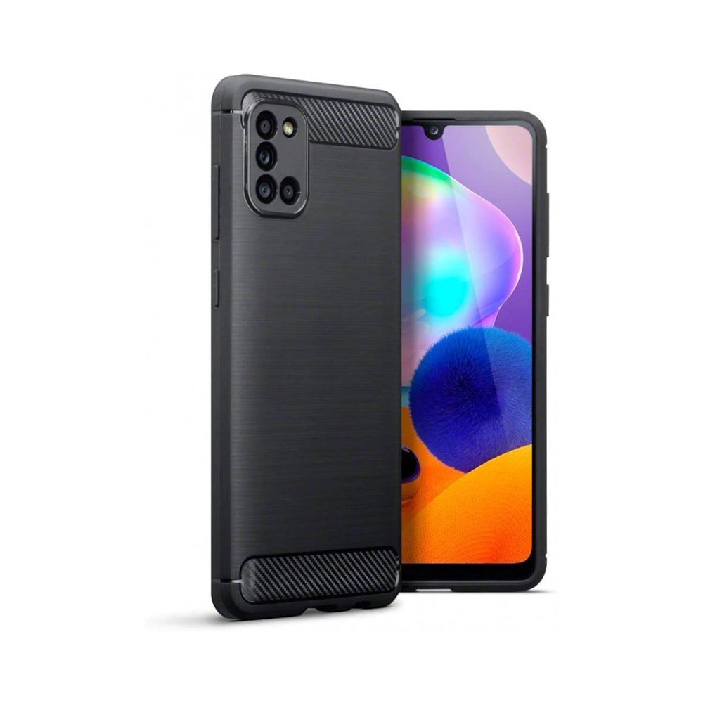 Θήκη Σιλικόνης Carbon TPU Fiber Brushed Samsung Galaxy A31 Μαύρο