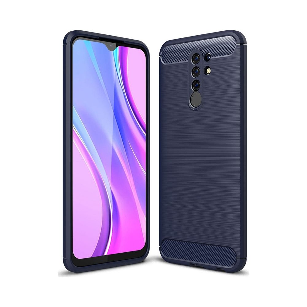 Θήκη Σιλικόνης Carbon TPU Fiber Brushed Xiaomi Redmi 9 Μπλε