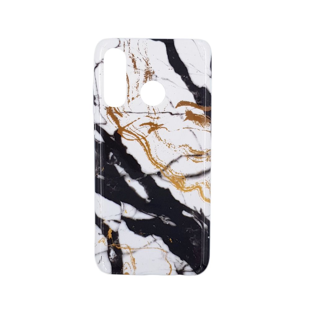 Θήκη Marble Silicon Huawei P30 Lite Black / White
