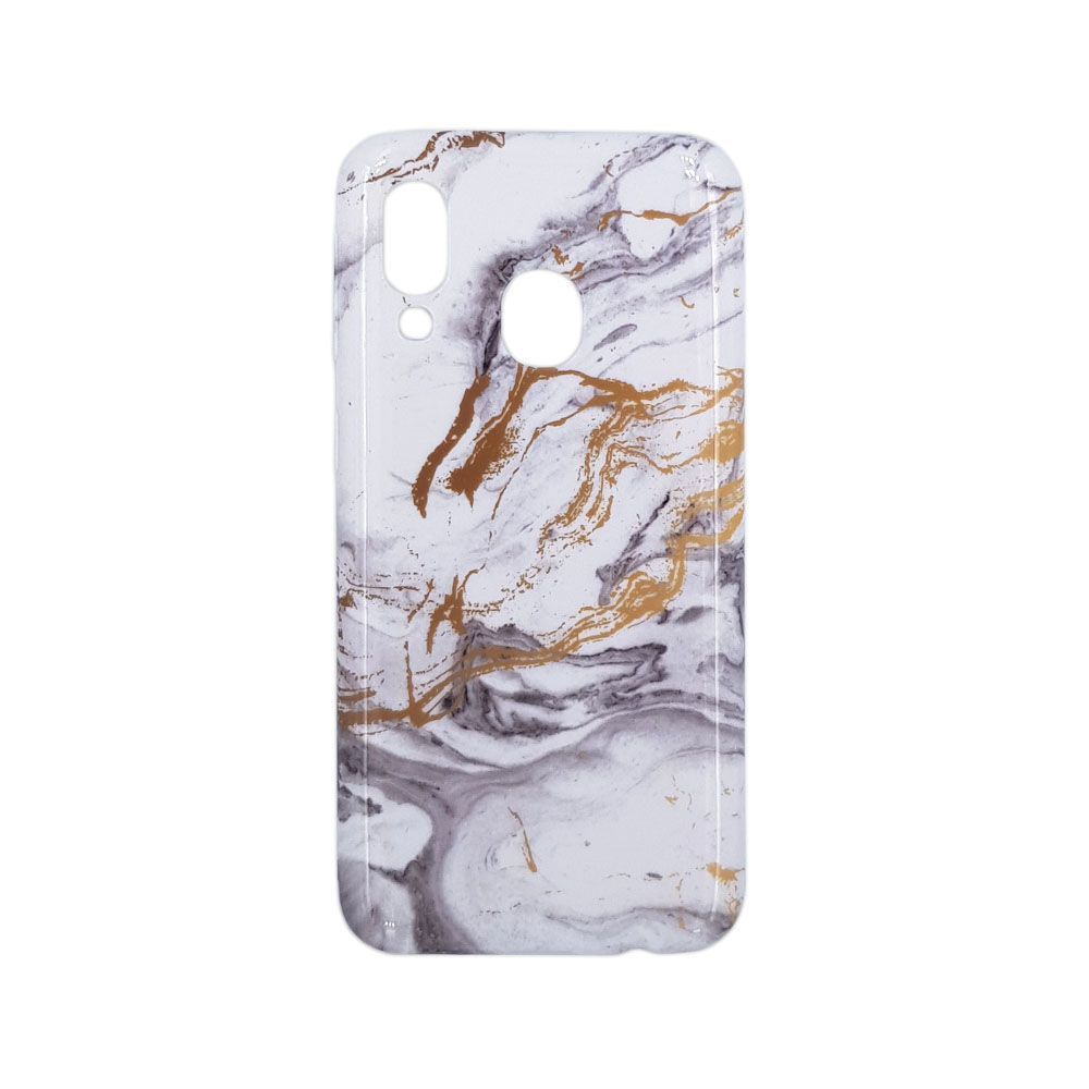 Θήκη Marble Silicon Samsung Galaxy A40 White