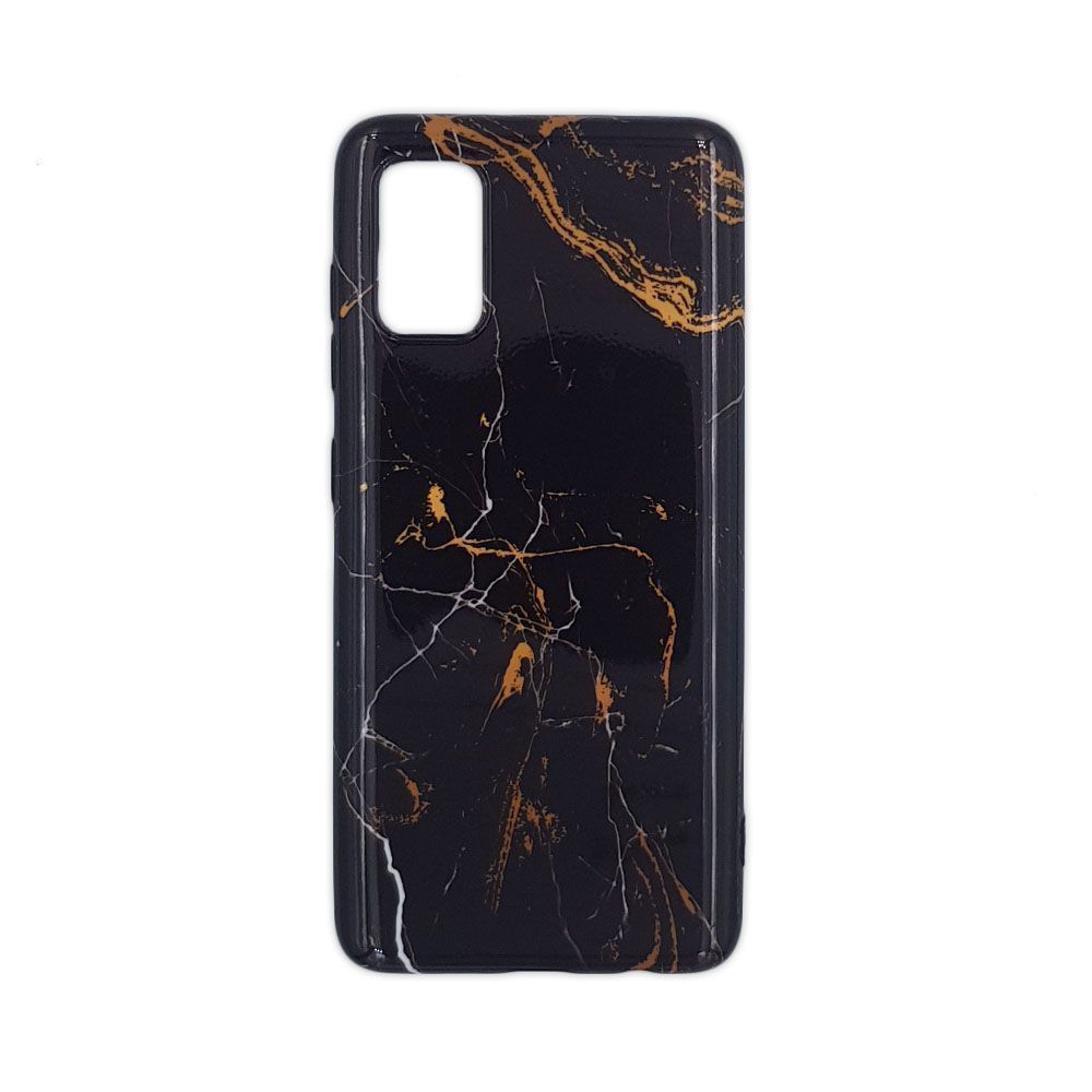 Θήκη Marble Silicon Samsung Galaxy A51 Black / Gold