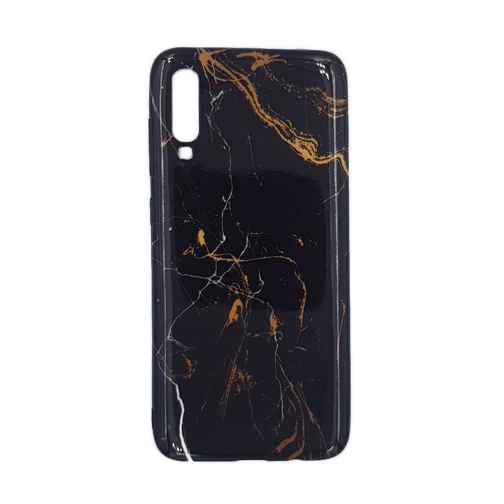 Θήκη Marble Silicon Samsung Galaxy A70/A70s Black / Gold