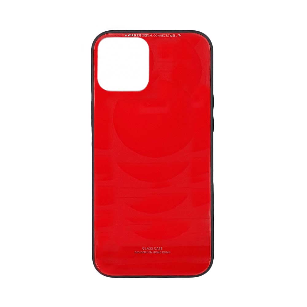 Glass Case Apple iPhone 12 / iPhone 12 Pro Κόκκινο