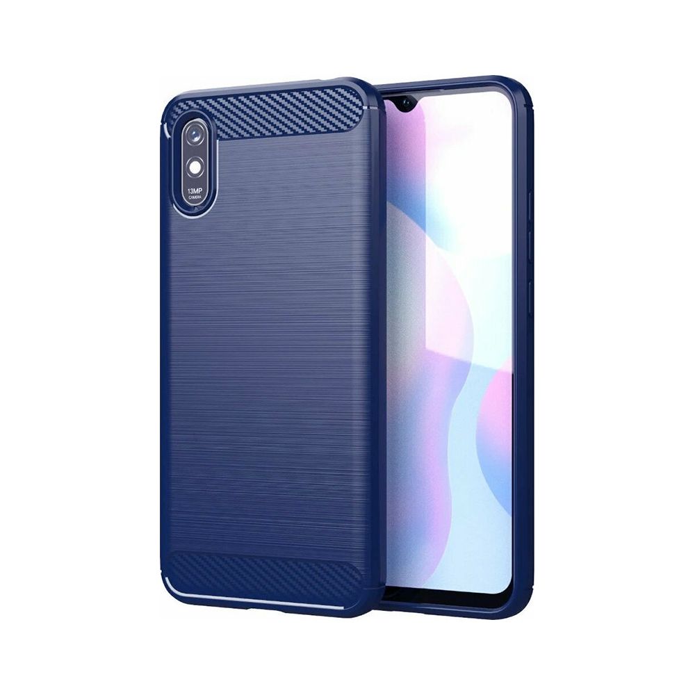 Θήκη Σιλικόνης Carbon TPU Fiber Brushed Xiaomi Redmi 9A / Redmi 9AT Μπλε