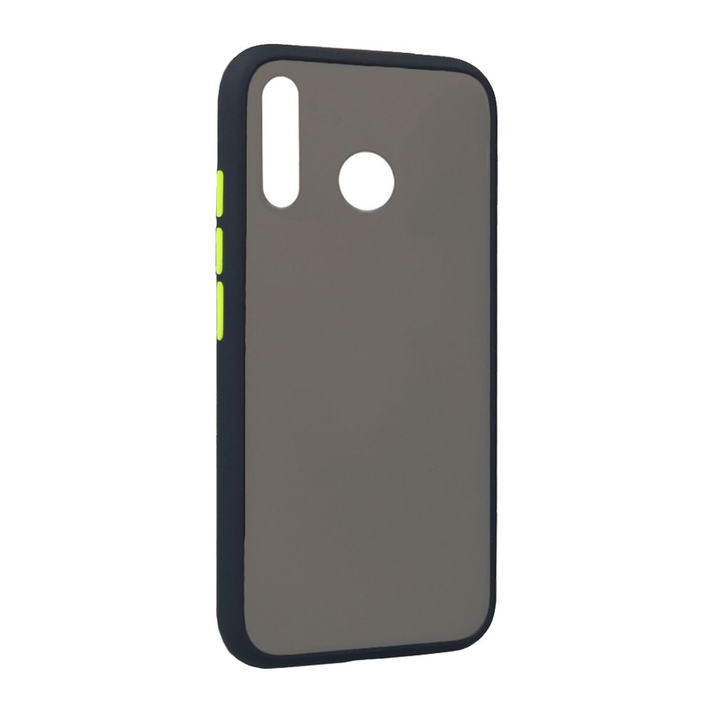 Θήκη Color Button Bumper Huawei P30 Lite Μπλε Σκούρο