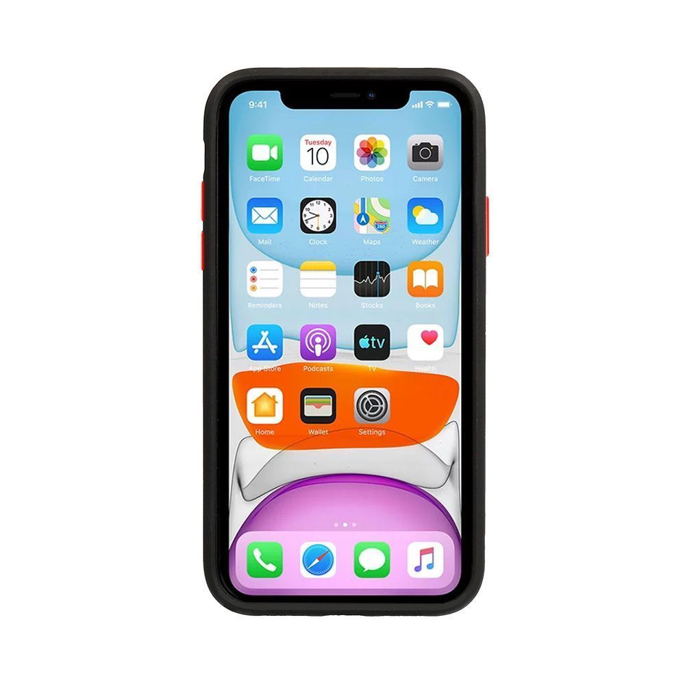 Θήκη Color Button Bumper Xiaomi Redmi 9 Μαύρο