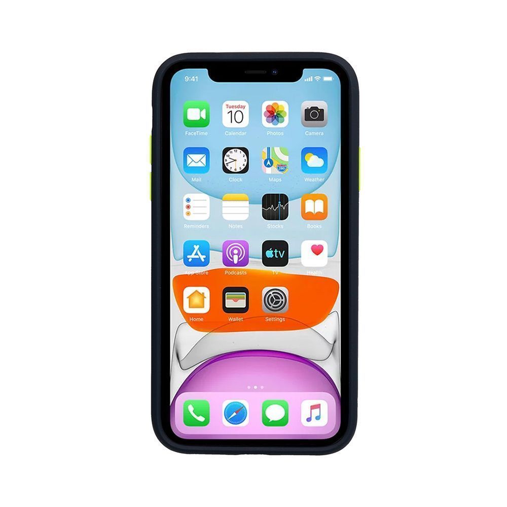 Θήκη Color Button Bumper Xiaomi Redmi 9 Μπλε Σκούρο
