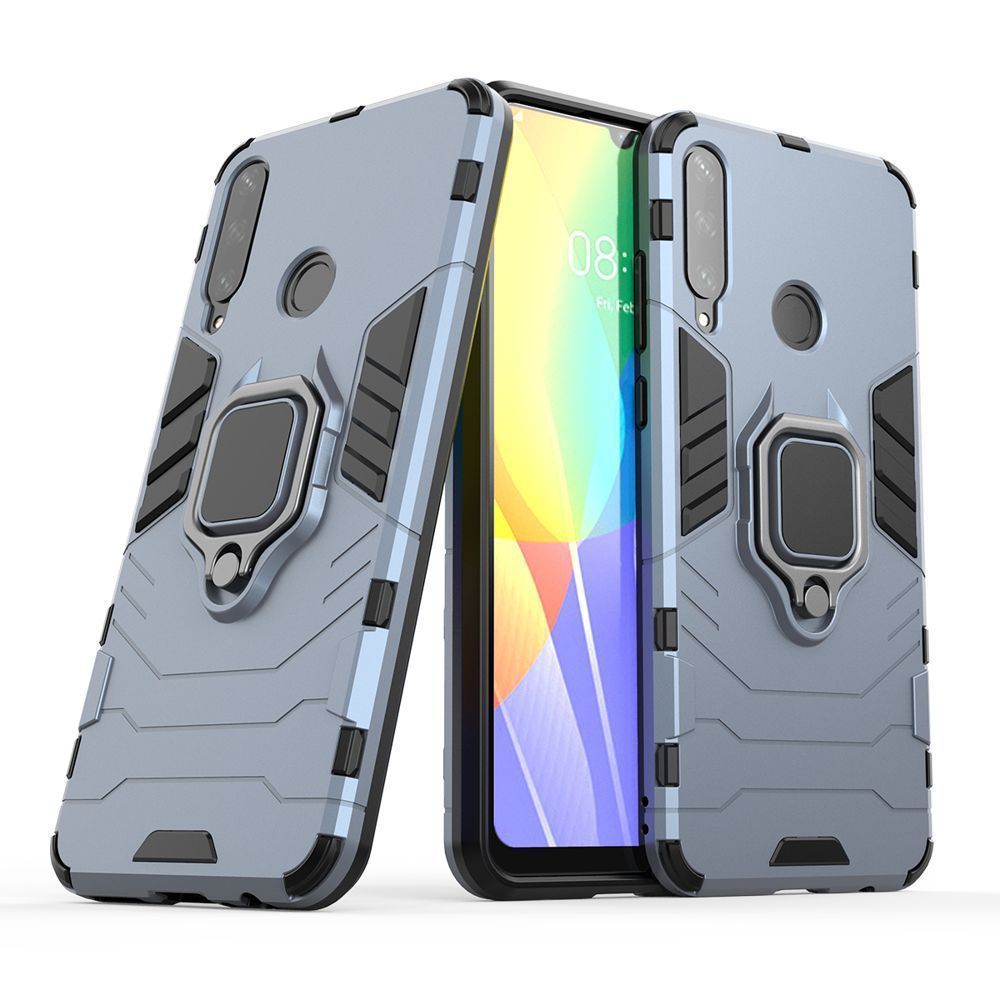Ring Armor Kickstand magnetic car holder Huawei Y6p Μπλέ