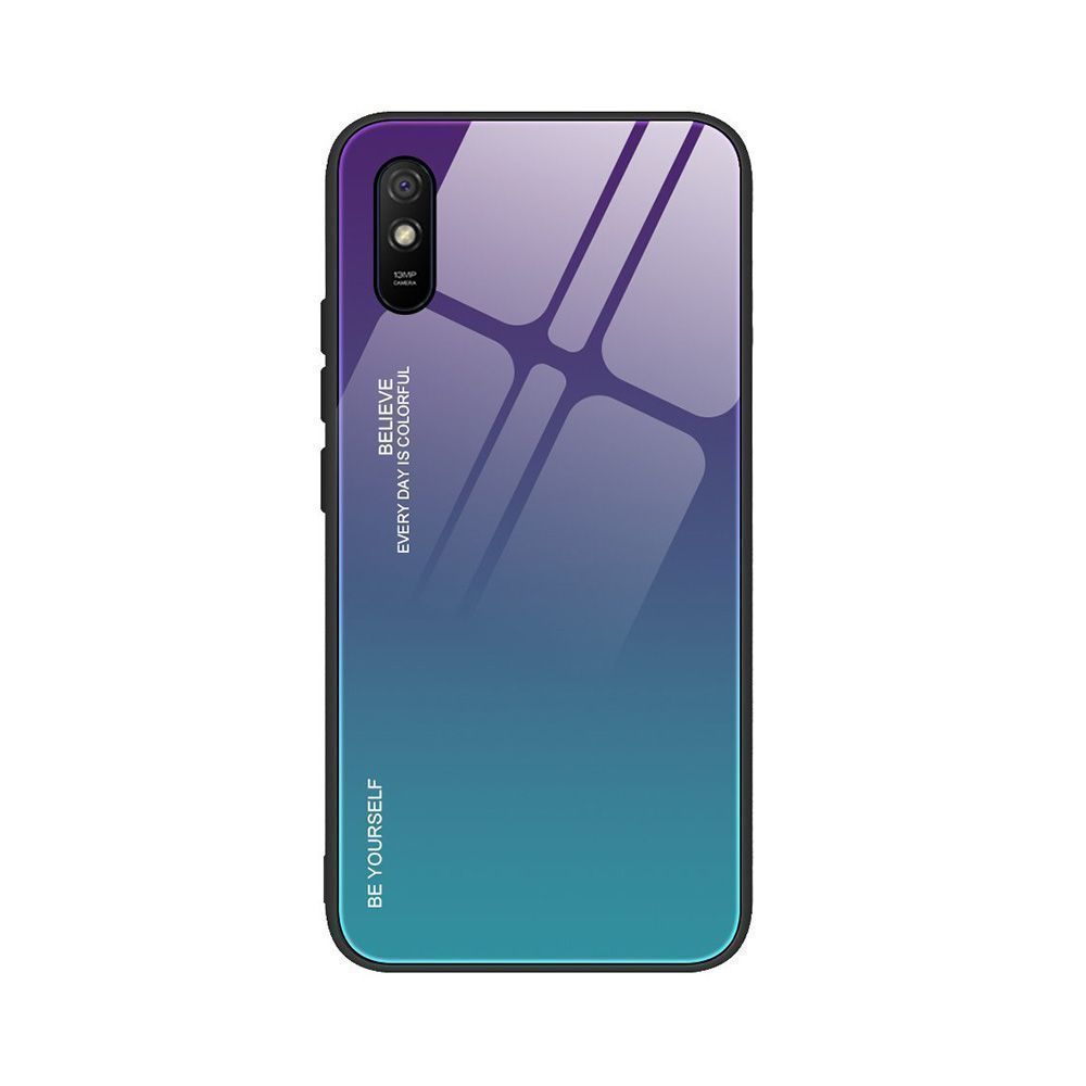 Glass Case Xiaomi Redmi 9A / Redmi 9AT Μωβ / Μπλέ