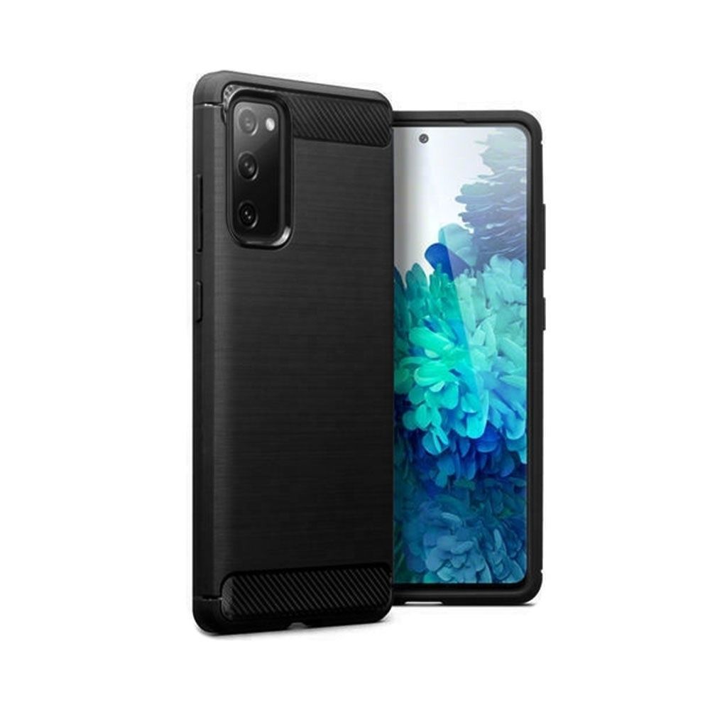 Θήκη Σιλικόνης Carbon TPU Fiber Brushed Samsung Galaxy S20 FE 4G/5G Μαύρο
