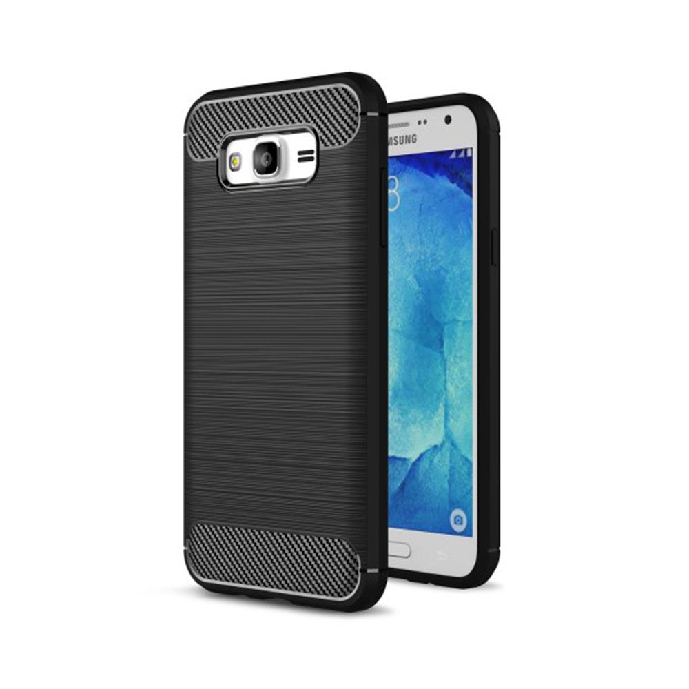 Θήκη Σιλικόνης Carbon TPU Fiber Brushed Samsung Galaxy J5 Μαύρο