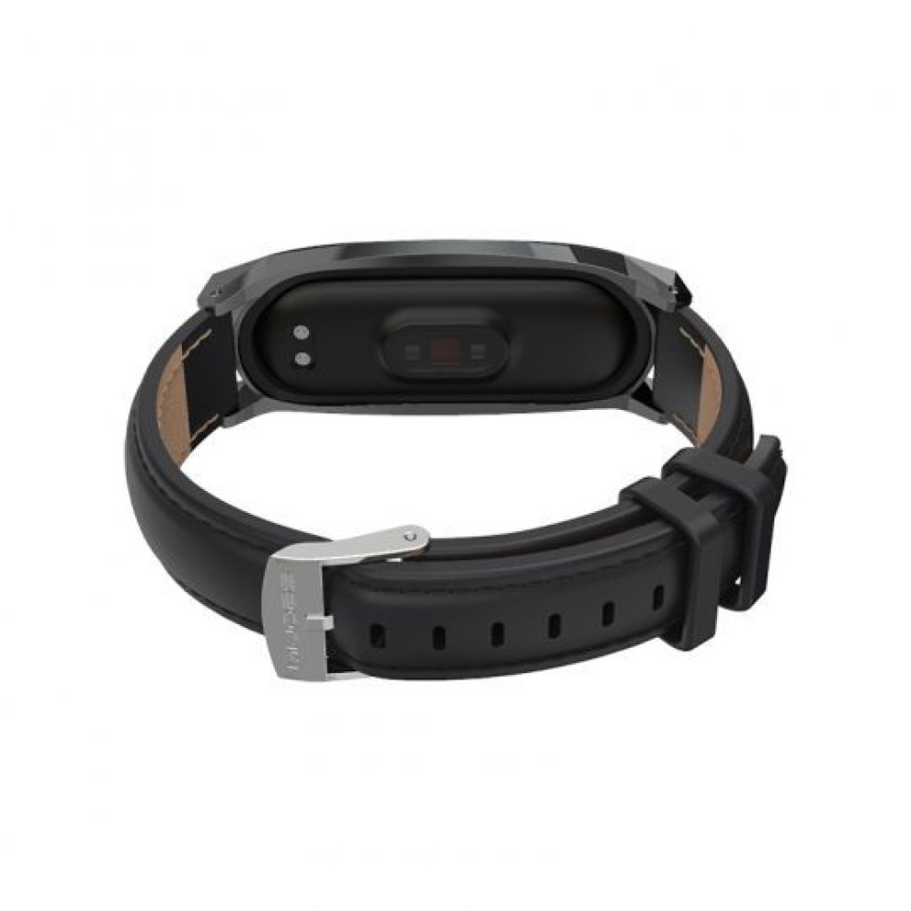Λουράκι Δερματίνης Herms Mi Smart Band 5/6 Μαύρο