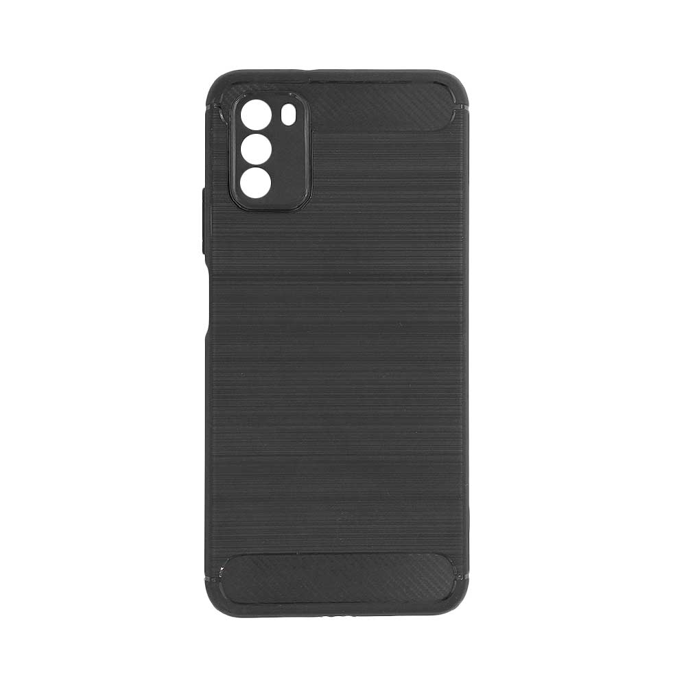 Θήκη Σιλικόνης Carbon TPU Fiber Brushed Xiaomi Poco M3 Μαύρο