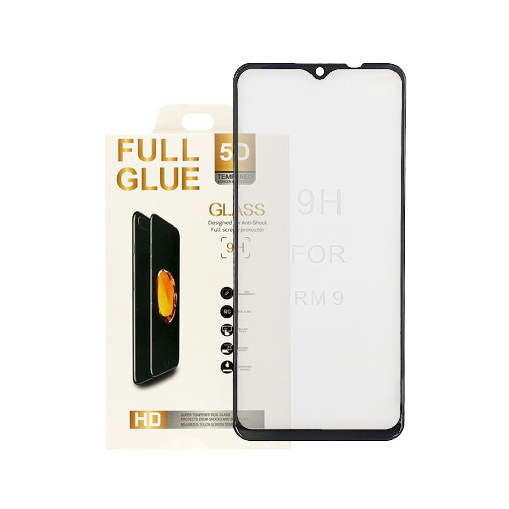 5D Full Glue 9H Tempered Glass Xiaomi Redmi 9 Μαύρο