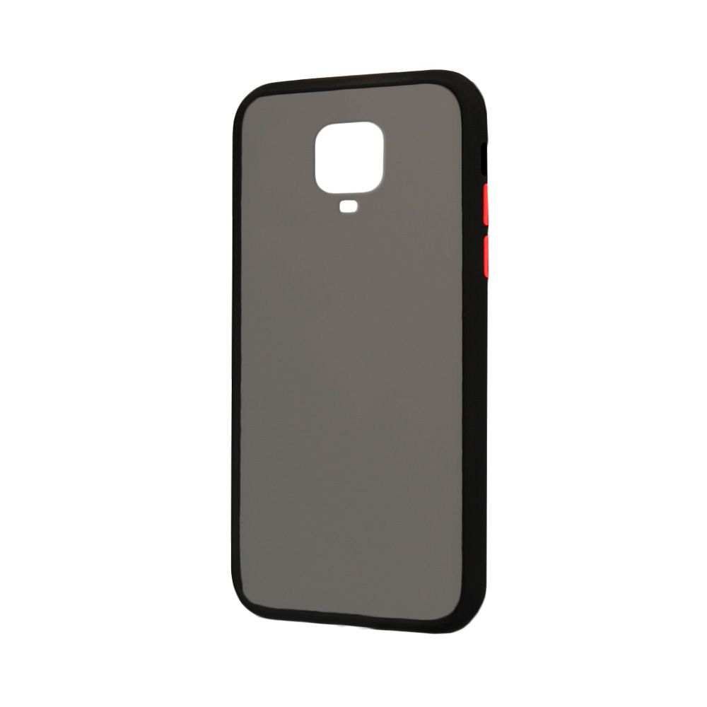 Θήκη Color Button Bumper Xiaomi Redmi Note 9S/9 Pro Μαύρο