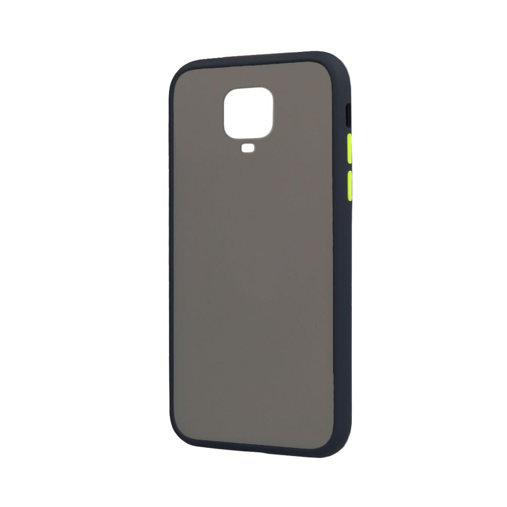 Θήκη Color Button Bumper Xiaomi Redmi Note 9S/9 Pro Μπλε Σκούρο