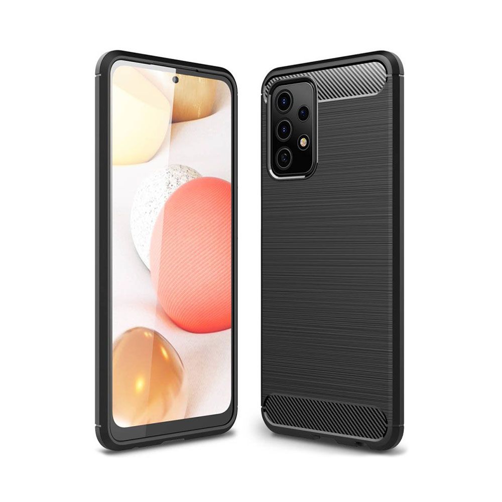 Θήκη Σιλικόνης Carbon TPU Fiber Brushed Samsung Galaxy A52 4G/5G / Galaxy A52s 5G Μαύρο