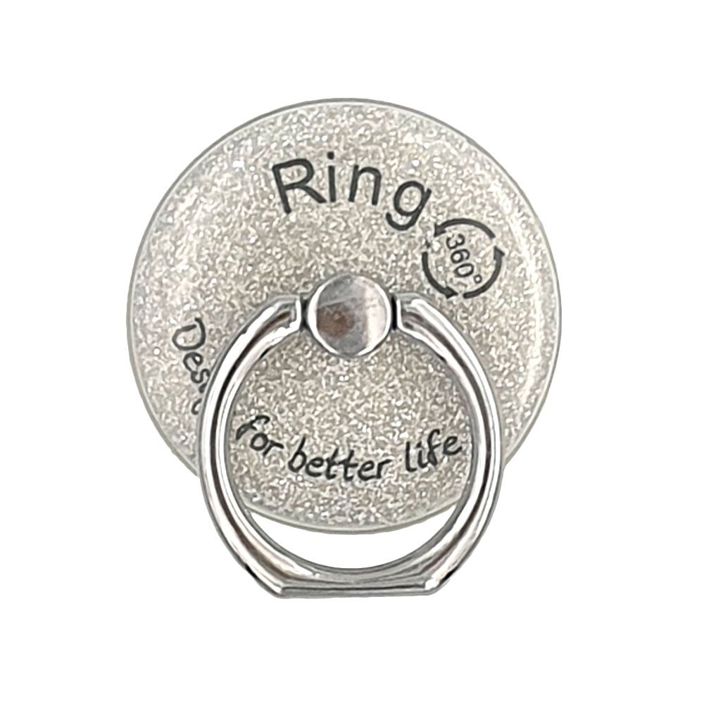 Αυτοκόλλητο Δαχτυλίδι Ring Κινητού Glitter Ασημί
