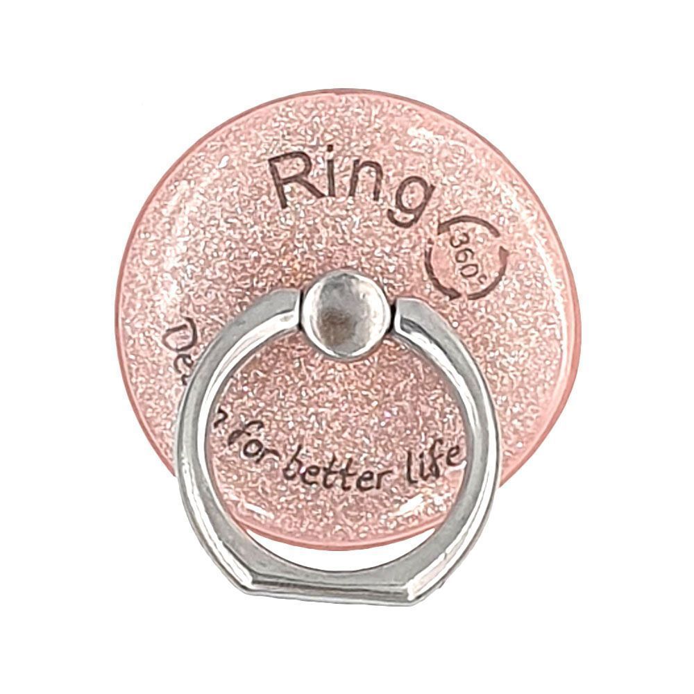 Αυτοκόλλητο Δαχτυλίδι Ring Κινητού Glitter Ροζ