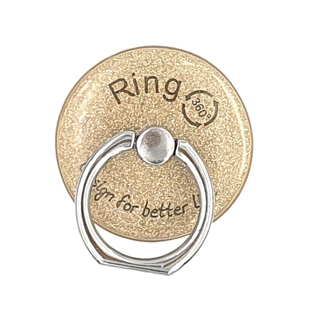 Αυτοκόλλητο Δαχτυλίδι Ring Κινητού Glitter Χρυσό