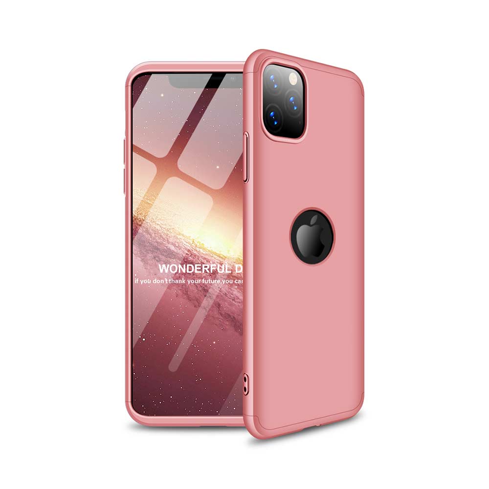 GKK 360 Full Body Protection Apple iPhone 11 Pro Max Ροζ Χρυσό