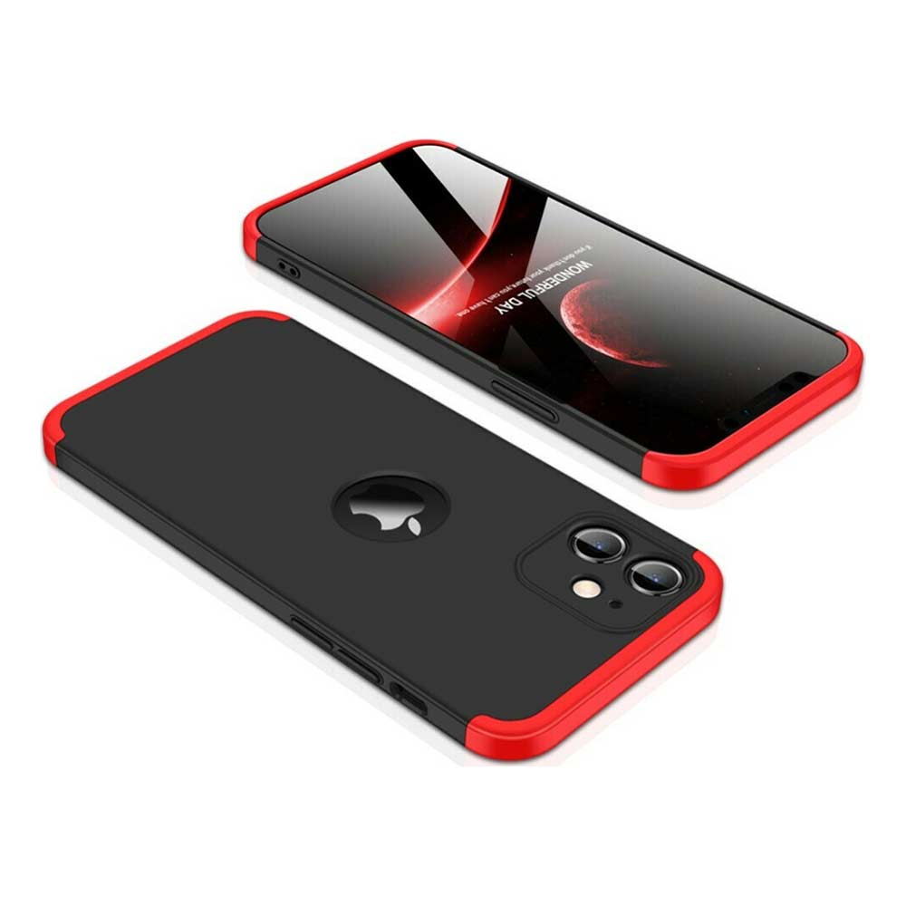 GKK 360 Full Body Protection Apple iPhone 12 Μαύρο/Κόκκινο