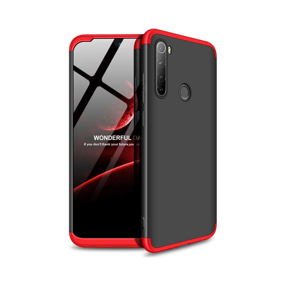 GKK 360 Full Body Protection Xiaomi Redmi Note 8 / Redmi Note 8 2021 Μαύρο/Κόκκινο