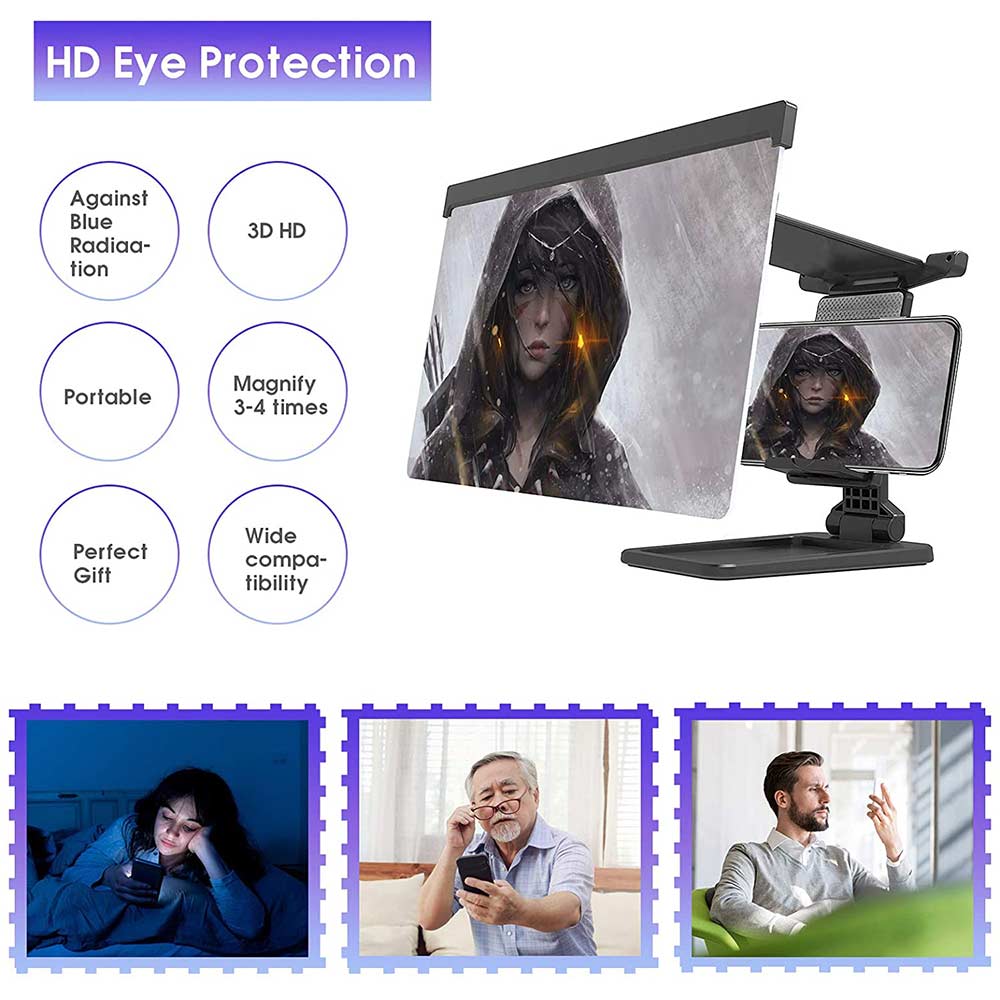 Μεγεθυντής Οθόνης Κινητού 12" L20 Screen magnifier Μαύρο