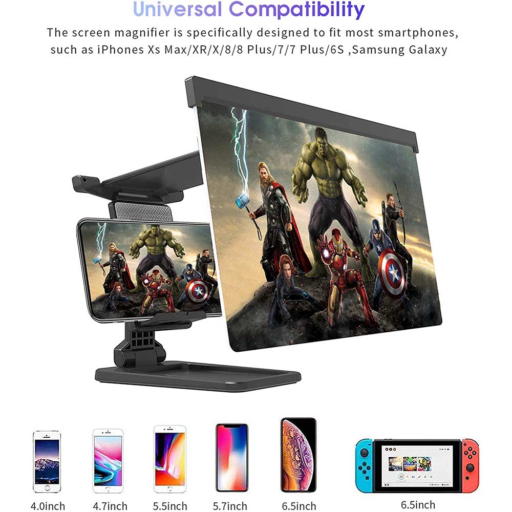 Μεγεθυντής Οθόνης Κινητού 12" L20 Screen magnifier Μαύρο