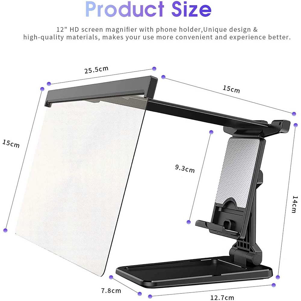 Μεγεθυντής Οθόνης Κινητού 12" L20 Screen magnifier Μαύρο