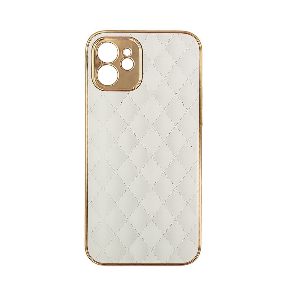 GKK Electroplate Glass Case Apple iPhone 12 Cube Λευκό