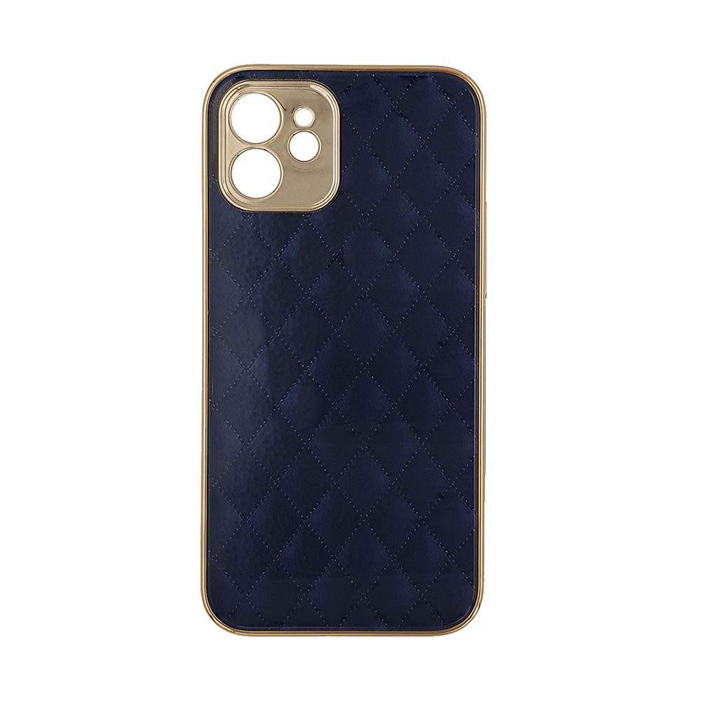 GKK Electroplate Glass Case Apple iPhone 12 Cube Μπλε