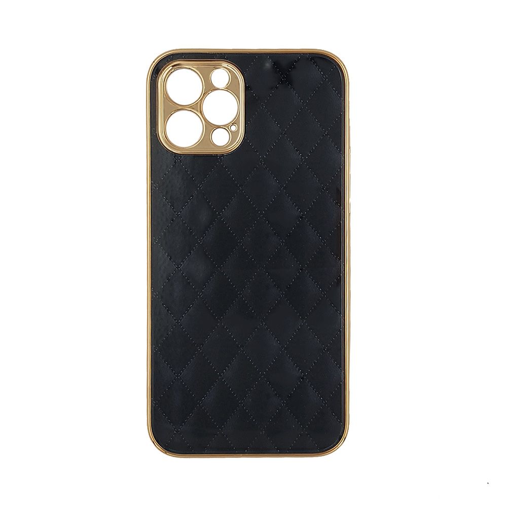 GKK Electroplate Glass Case Apple iPhone 12 Pro Cube Μαύρο