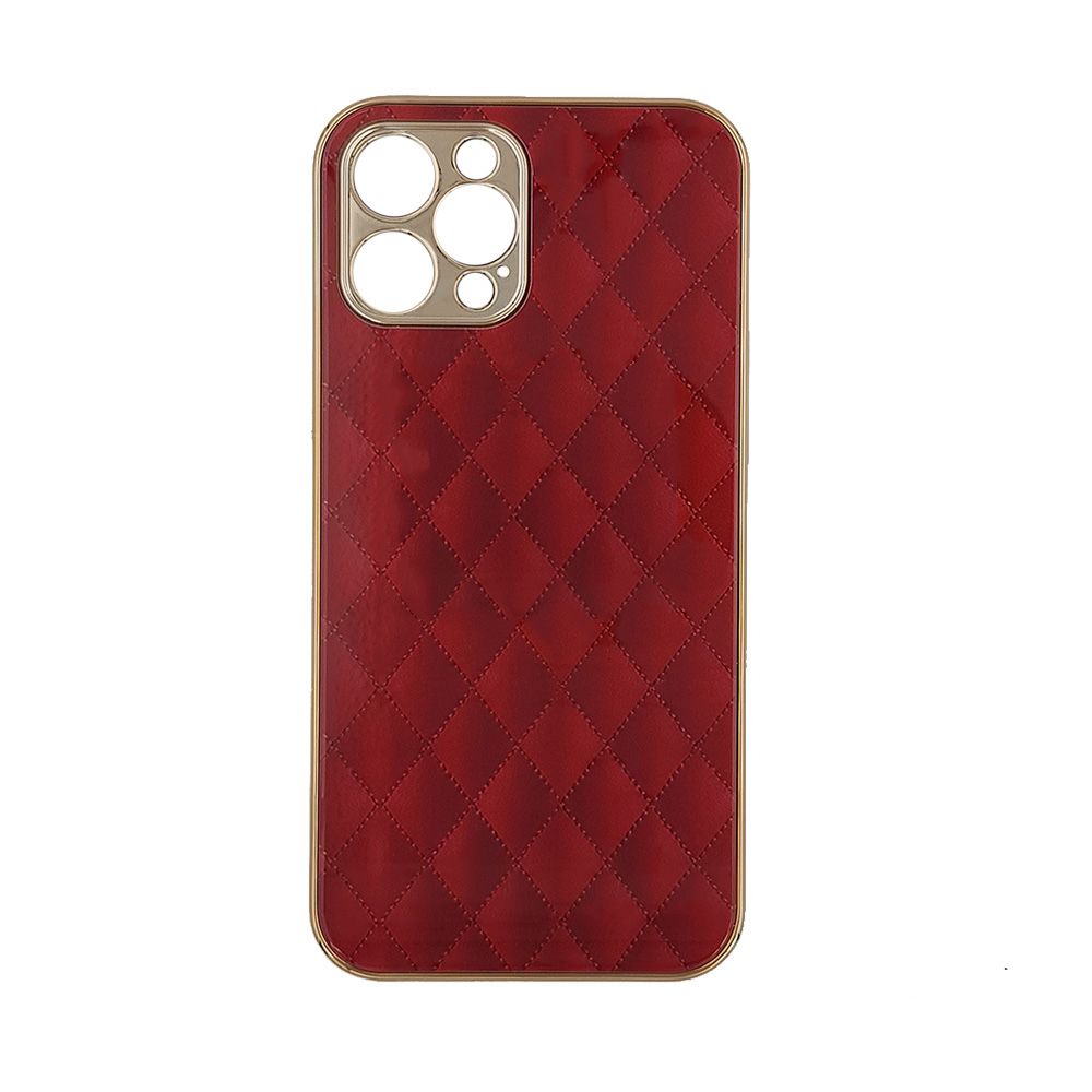 GKK Electroplate Glass Case Apple iPhone 12 Pro Max Cube Κόκκινο